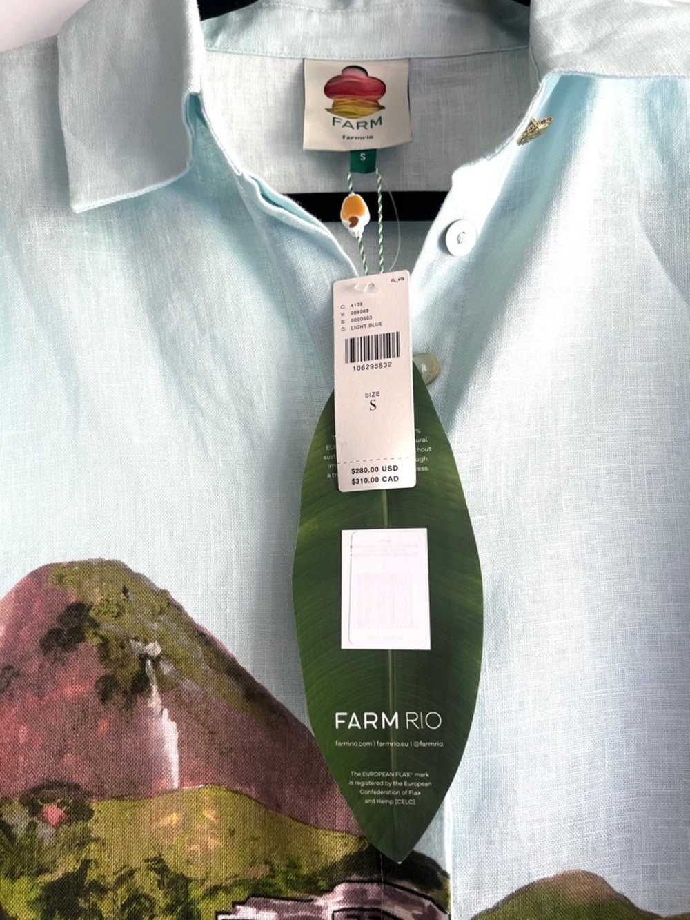 FARM Rio Multicolor Copacabana Beach Long Sleeve Kimono Dress Size Small NWT - Picture 9 of 15